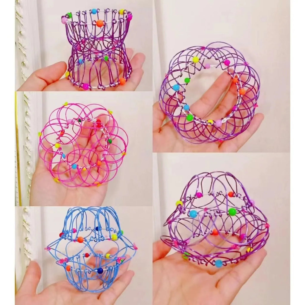Adult Children Anti-Stress Toy Mandala Decompression Variety Flower Basket Thirty-Six Softened Steel Ring Fidget Puzzle Gift