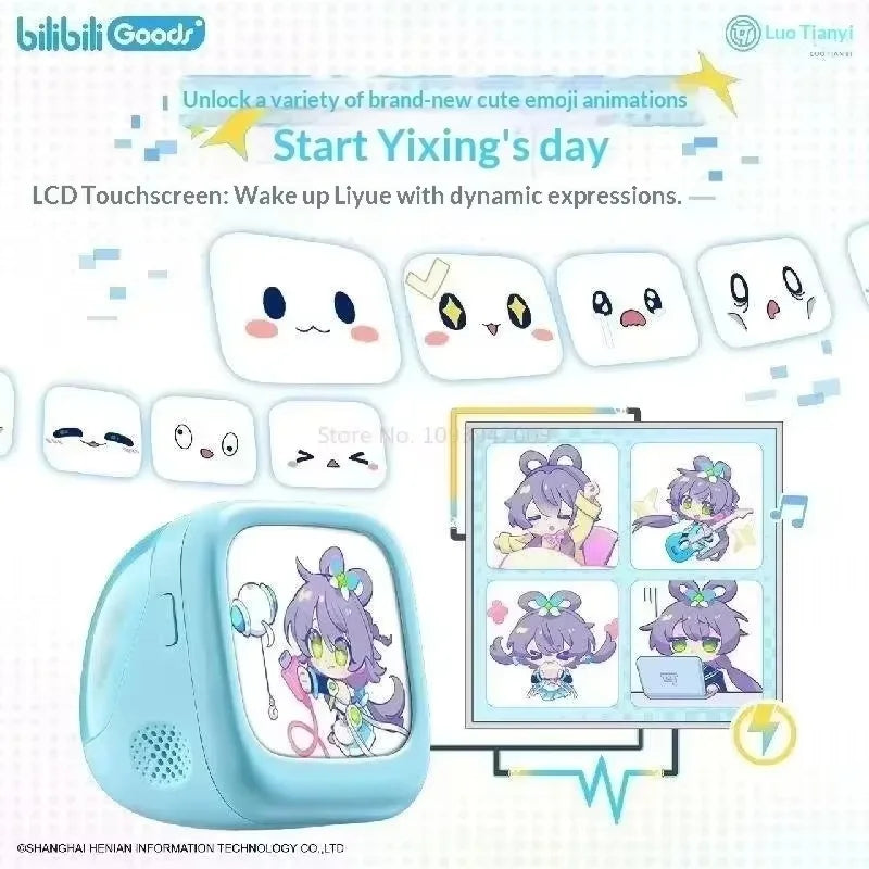 bilibili Official Luo Tianyi Earphones Blind Box Figure Pull Out Charging Base Earbuds Cute Anime Character Gift For Fans