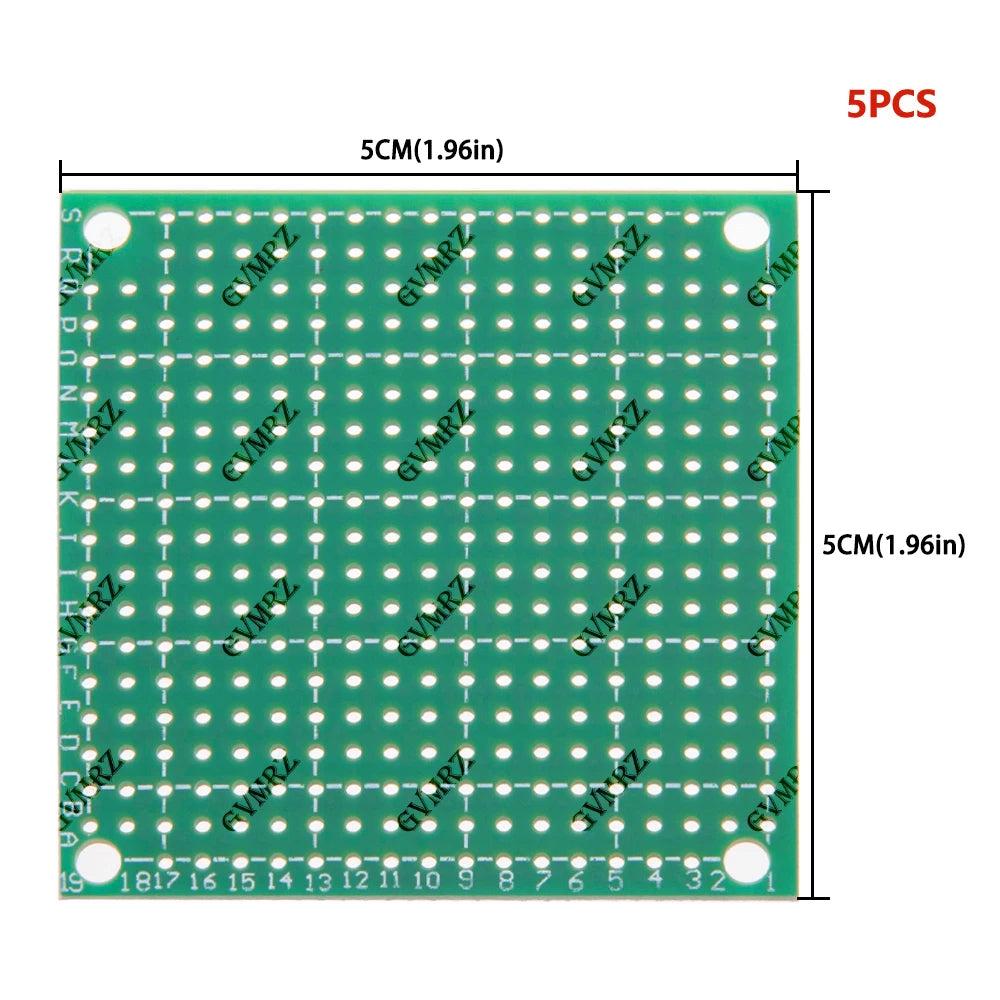 Single Sided Green PCB Prototype Board Universal Through Hole Perfboard for DIY Electronic Projects
