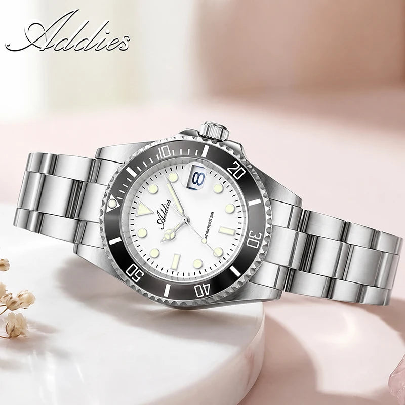 ADDIES 36mm 50m Waterproof Women's Watches Famous Brand Stainless Steel Quartz Woman Watch BGW9/C3 Super Luminous Watch Gift New