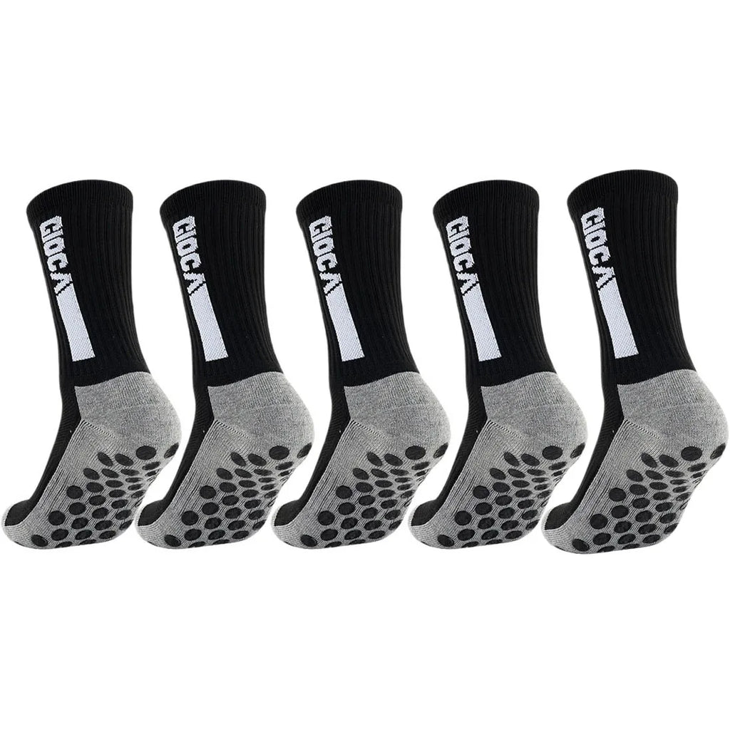1/5/8/10 Pairs Men Women Unisex Non Slip Grip Soccer Rugby Socks Towel Bottom Breathable Shockproof Athletic Exercise