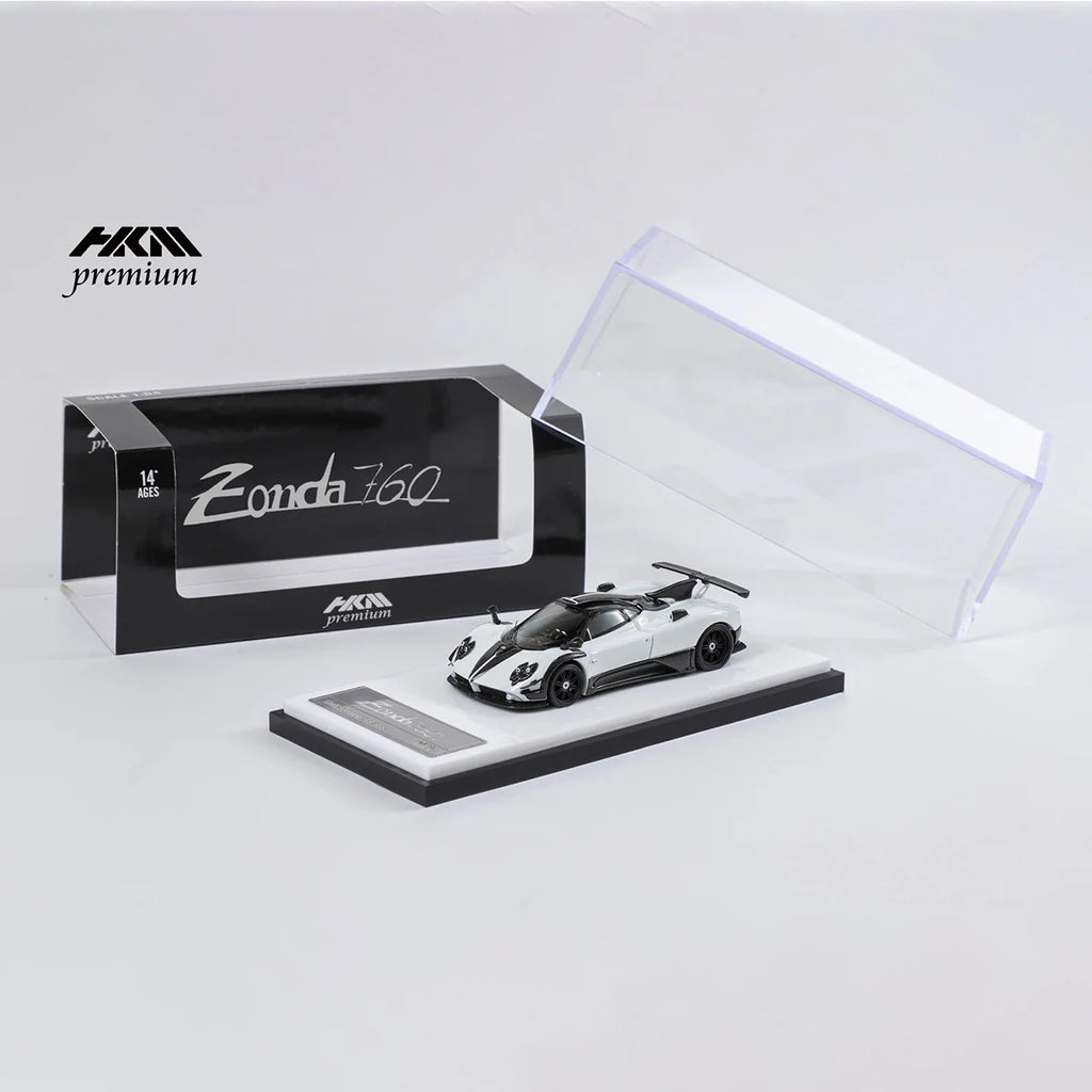 HKM Premium 1:64 Pagani Zonda 760 Diecast Model Car Collection (3 Variants: Green/White/Blue) With Openable Rear Hood In Stock