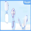 Sanrio Foldable Hair Comb with Mirror Genuine Kawaii Hello Kitty Kuromi My Melody Cinnamoroll Portable Styling Tool for Girls