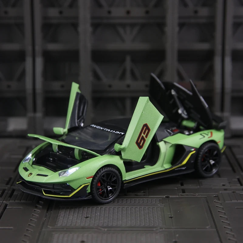 1:32 simulation Lamborghini SVJ63 alloy car model doors and the front hood and trunk door can be opened fine workmanship