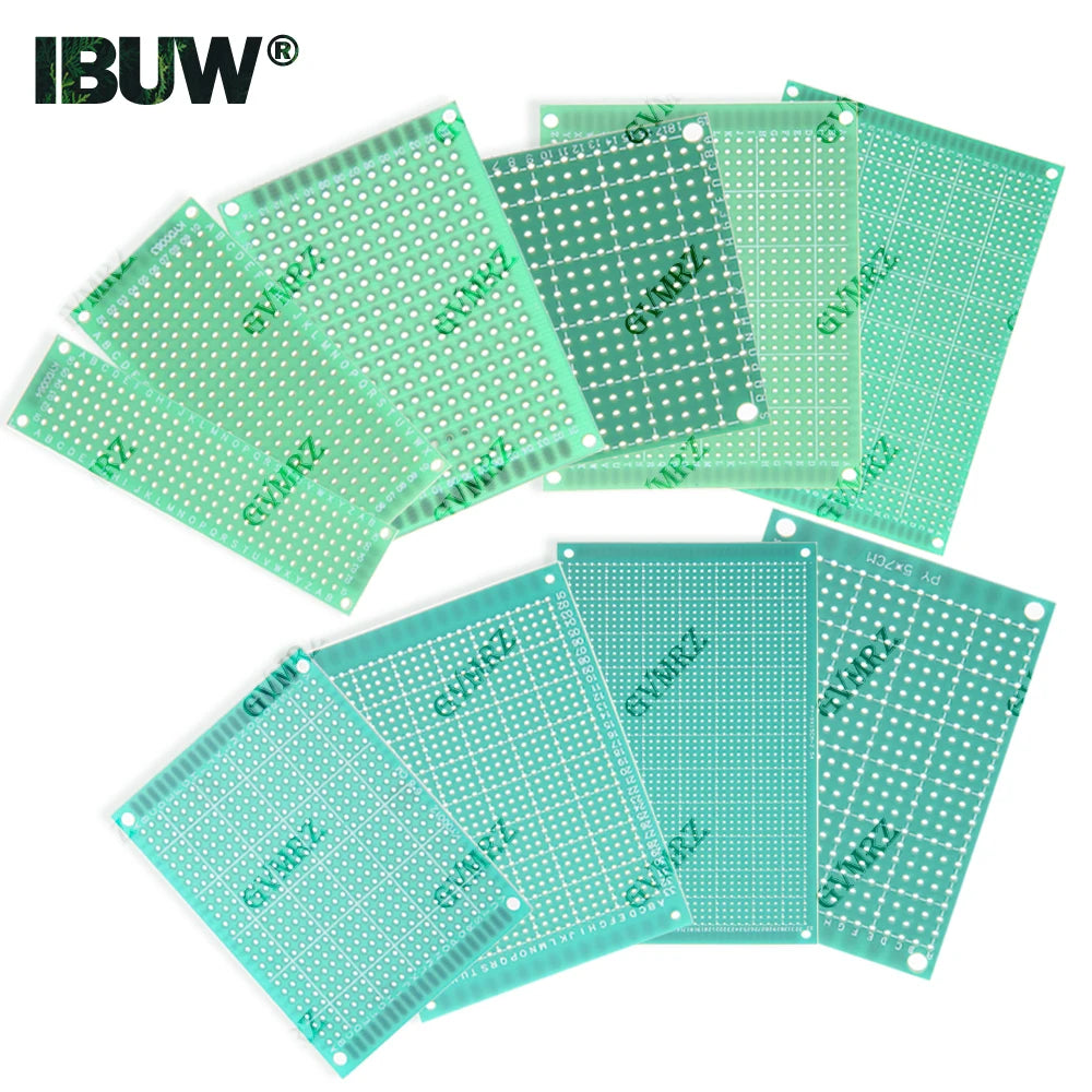 Single Sided Green PCB Prototype Board Universal Through Hole Perfboard for DIY Electronic Projects