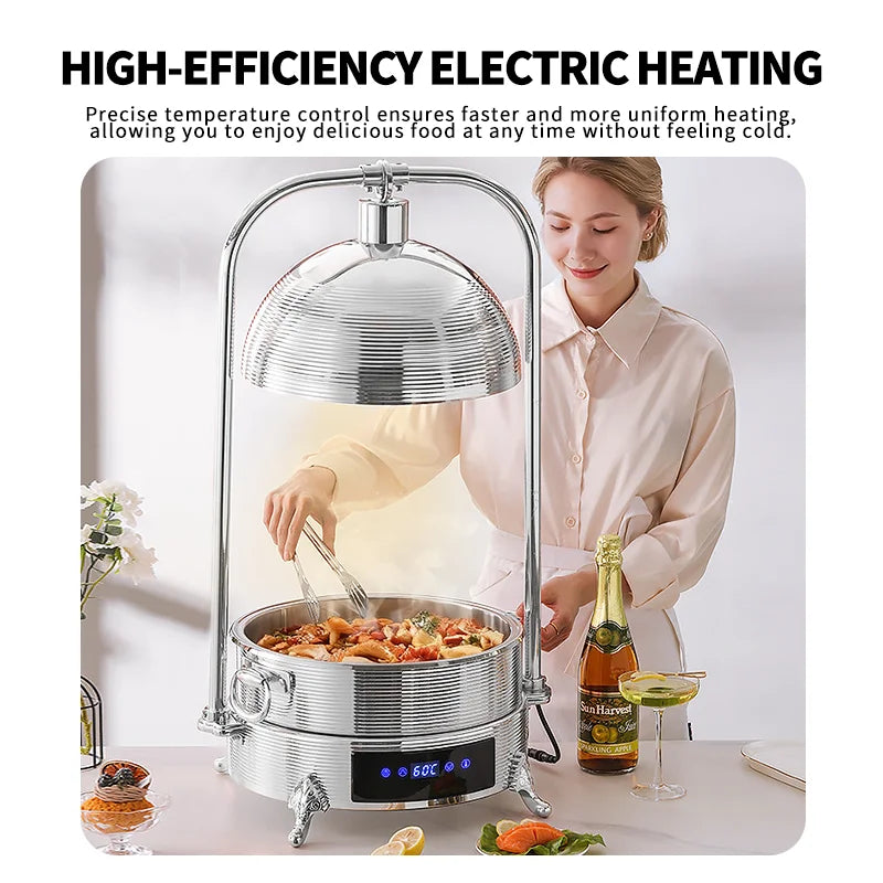 Unique Design Buffet Stove Catering Heat Lamps Electric Food Warming Board Adjustable Temperature Chafing Dishes