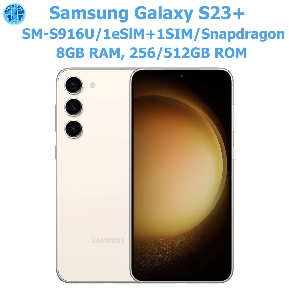 Samsung Galaxy S23 Plus S23+ 5G S916U Smart Android Phone 6.6-inch 50MP 30fps 4700mAh Samsung S23+ Smartphone 45W NFC US Unlock
