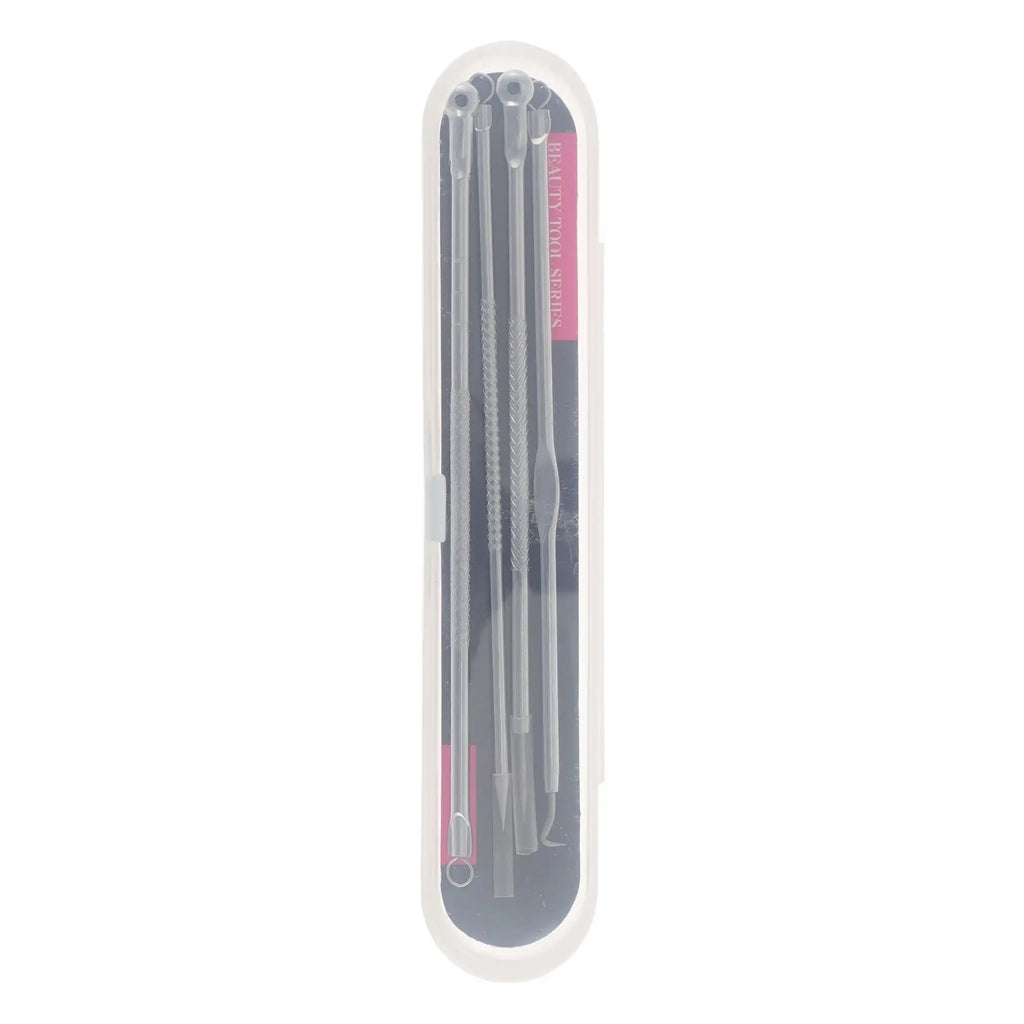 Professional Durable Pimple Extractor Tool Kit Silver Tone Blackhead Remover Acne Comedone Extraction Set
