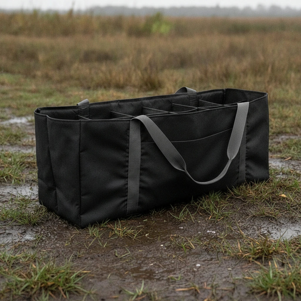 Duck Decoy Bag with Dividers Open-Top Waterfowl Decoy Bag Carrier Heavy-Duty Organized for Waterfowlers, Hunting Blinds