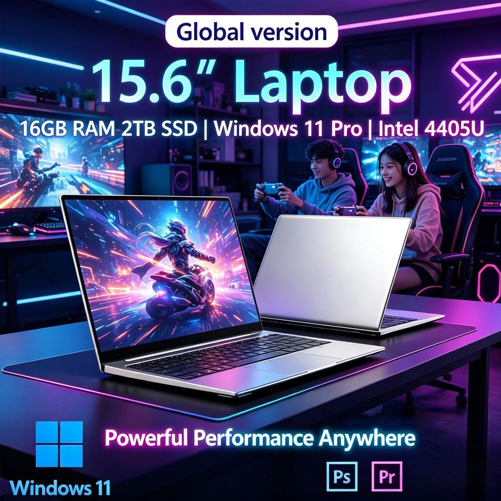 Budget Friendly 15.6" Business Notebook Big Memory Storage Efficient Multitasking Office Laptop