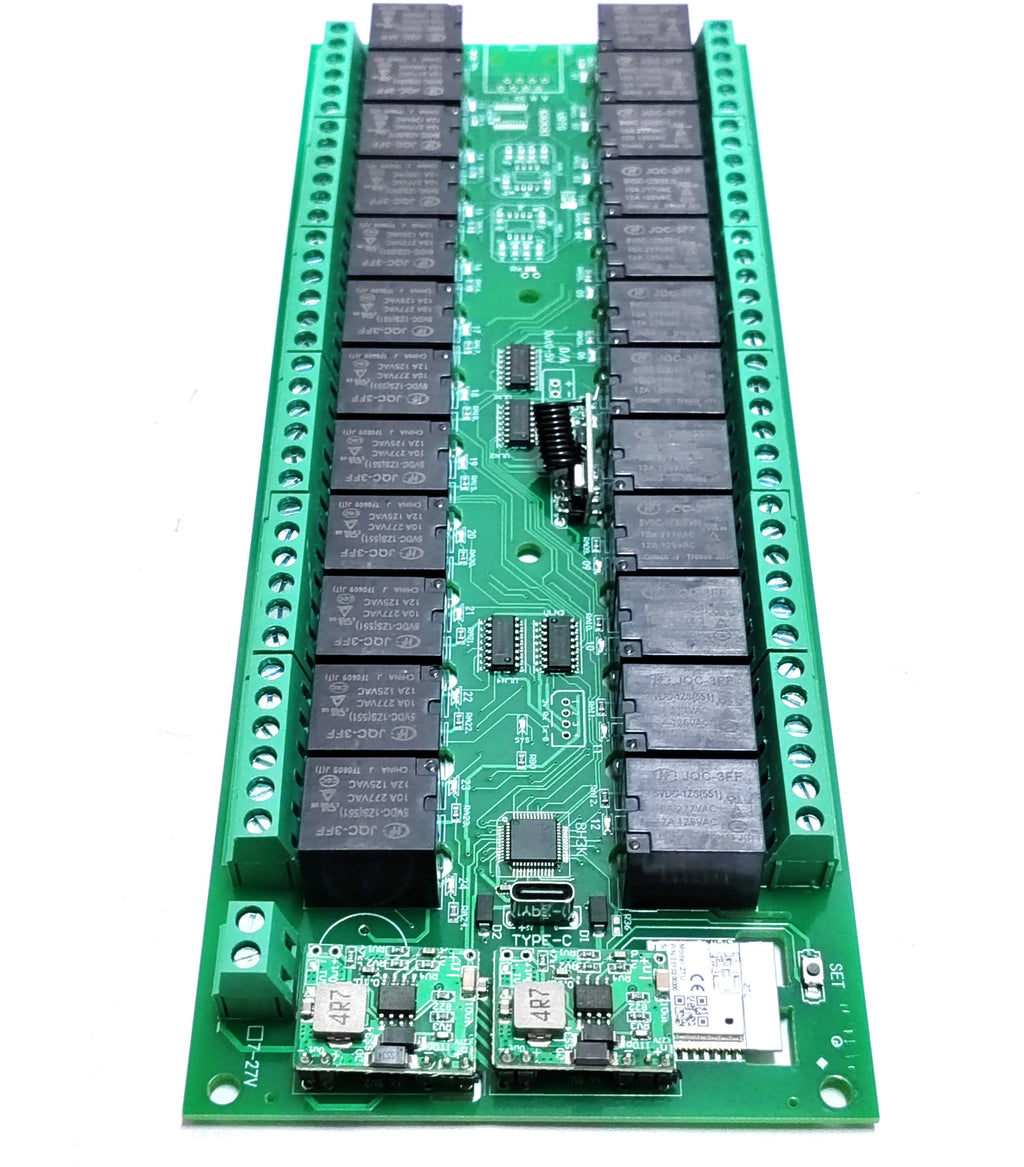 Relay Switch Module 24 Channel Works with Tuya WiFi Zigbee RF 433MHz Wireless Smart Home Remote Control Switch board controller