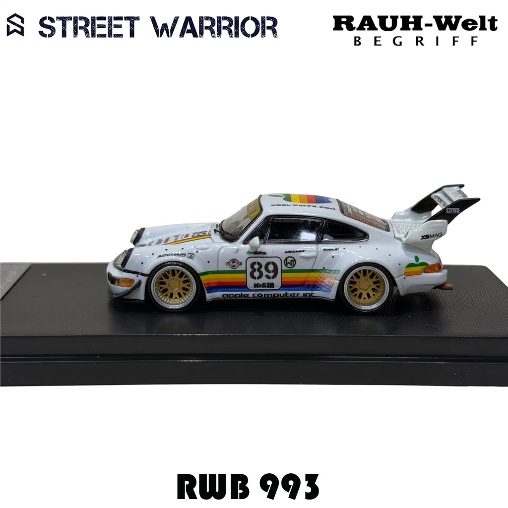 SW In Stock 1:64 RWB 993 Black Apple Diecast Diorama Car Model Collection Street  Warrior
