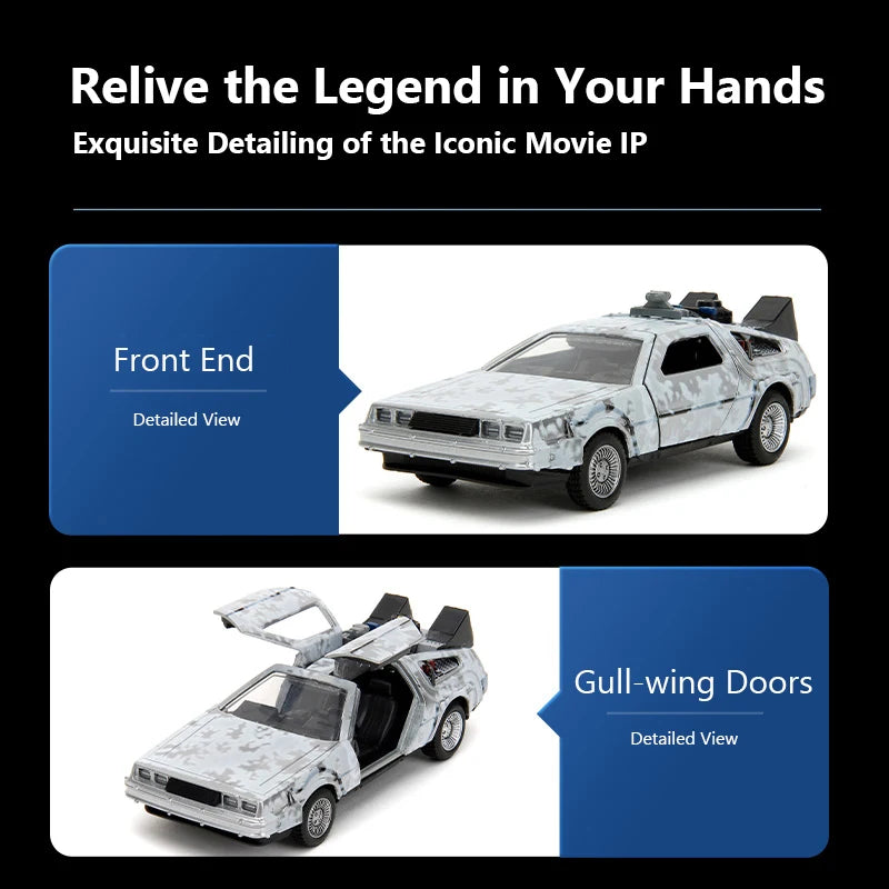 JADA 1:32 Time Machine Back To The Future-1 Frost Diecast Model Hollywood Rides JD34785