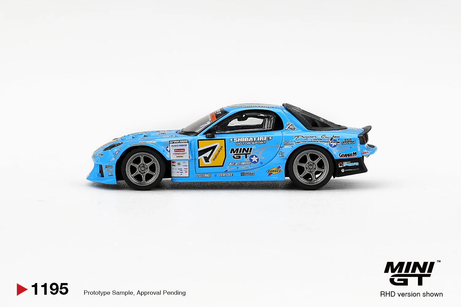 MINIGT 1:64 Mazda RX-7 RE-Amemiya 2025 D1GP MGT01195-CH Car Alloy Toys Diecast Metal Model for Children