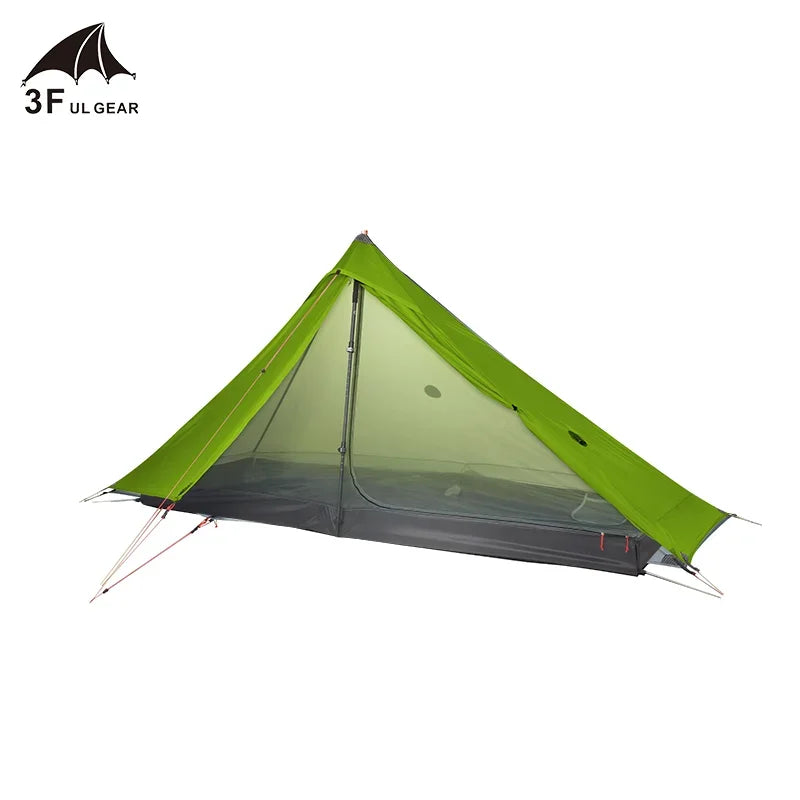 3F UL GEAR Official Lanshan 1 Pro Tent Outdoor One Person Ultralight Camping Tent 3 Season Professional 20D Silnylon Rodless