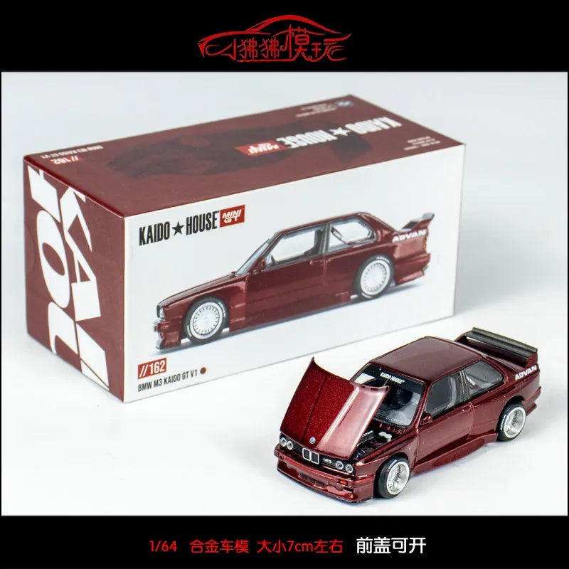 MINI GT 1:64 KAIDO 1:64 House BMW M3 E30 Works EF Car Model R33 R34 Alloy Car Model,  Adult Collectibles,Male Toys.