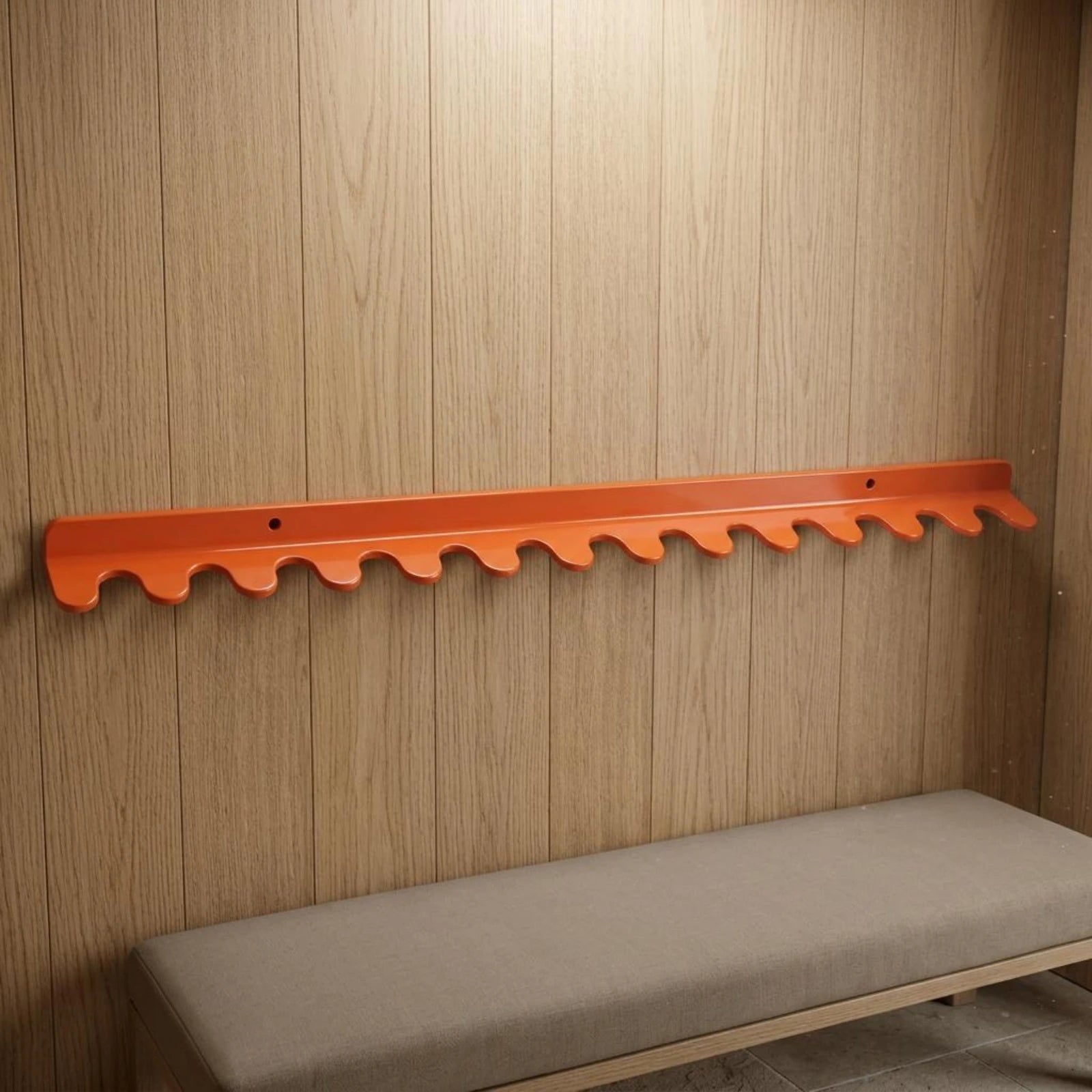 Golf Club Wall Rack Metal Golf Club Storage Stand Vertical Slot Rack Mounted with Holes for Garage
