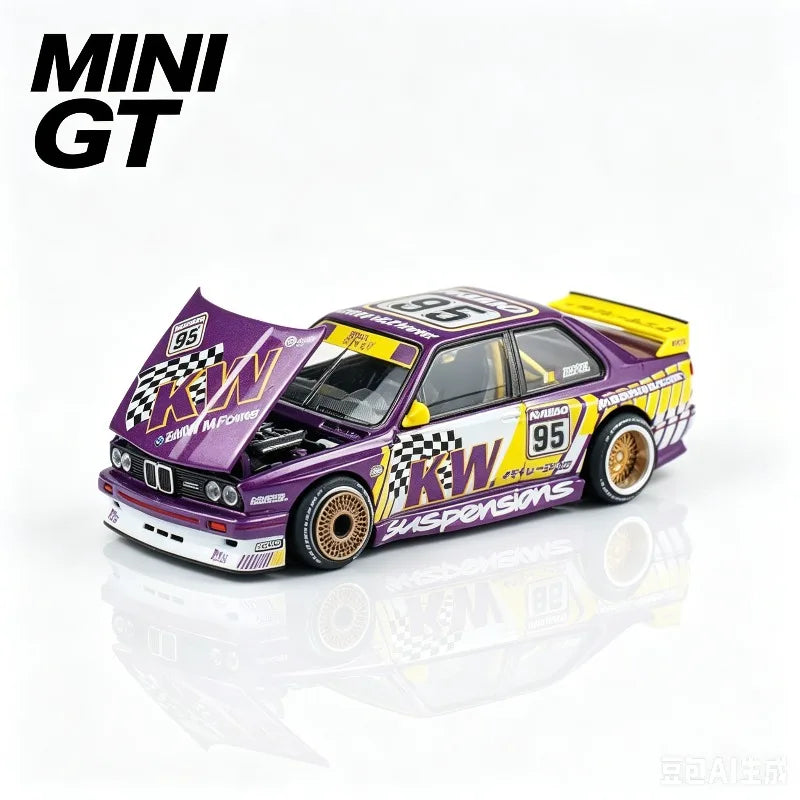 MINI GT 1:64 KAIDO 1:64 House BMW M3 E30 Works EF Car Model R33 R34 Alloy Car Model,  Adult Collectibles,Male Toys.