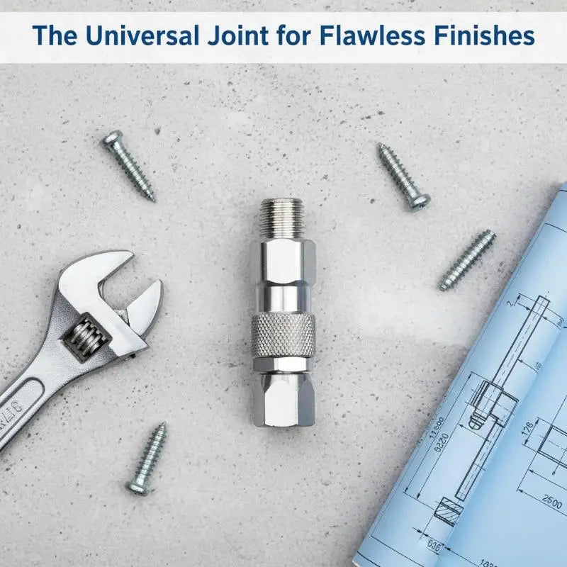 High Pressure Spray Hose Swivel Joint 1/4 Inch Stainless Steel Airless 360 Degree Connector for Professional and DIY Painters