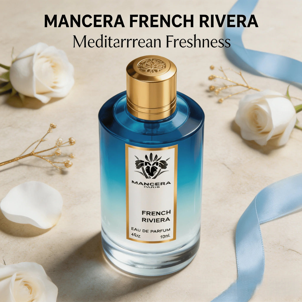 Mancera French Riviera Eau de Parfum – Fresh Marine Citrus Fragrance (Sea Salt, Lemon, Musk) 120ml long-lasting fragrance, allowing the aroma to stick to the skin for a long time, creating a relaxed and lazy atmosphere by the seaside