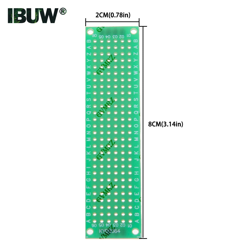 Single Sided Green PCB Prototype Board Universal Through Hole Perfboard for DIY Electronic Projects