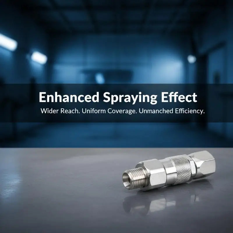 High Pressure Spray Hose Swivel Joint 1/4 Inch Stainless Steel Airless 360 Degree Connector for Professional and DIY Painters