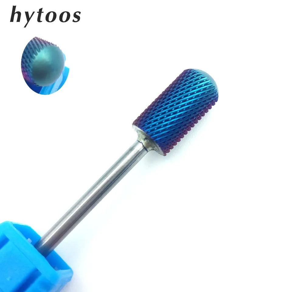 HYTOOS 1PCS Tungsten Carbide Burr Nail Drill Bit 3/32" Bits For Manicure Drill Accessories Milling Cutter Nail Art Tools