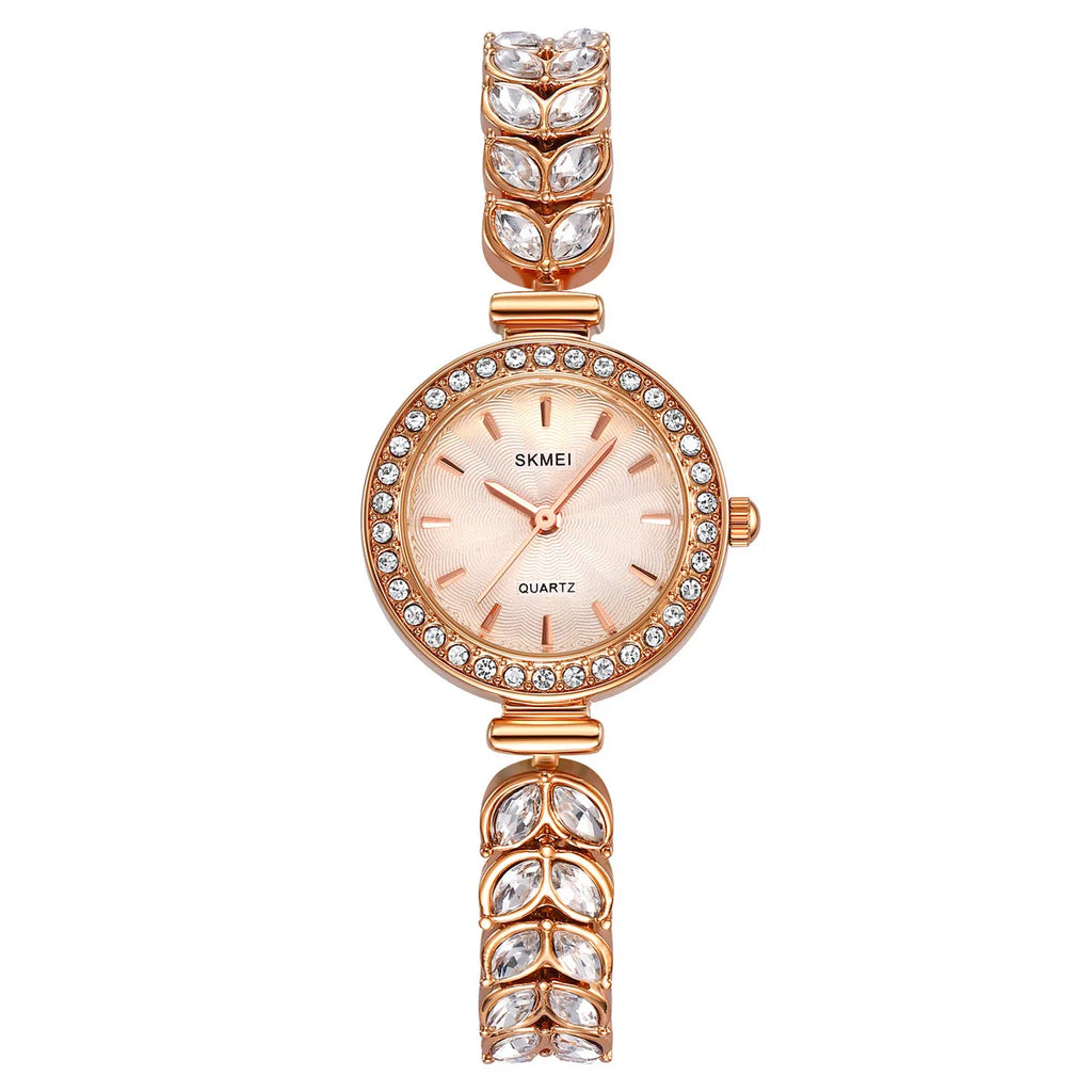 2547 Lady Diamond Quartz Watches Women Fashion Waterproof Stainless Steel Innovative Girl Wristwatches Clock Reloj Mujer