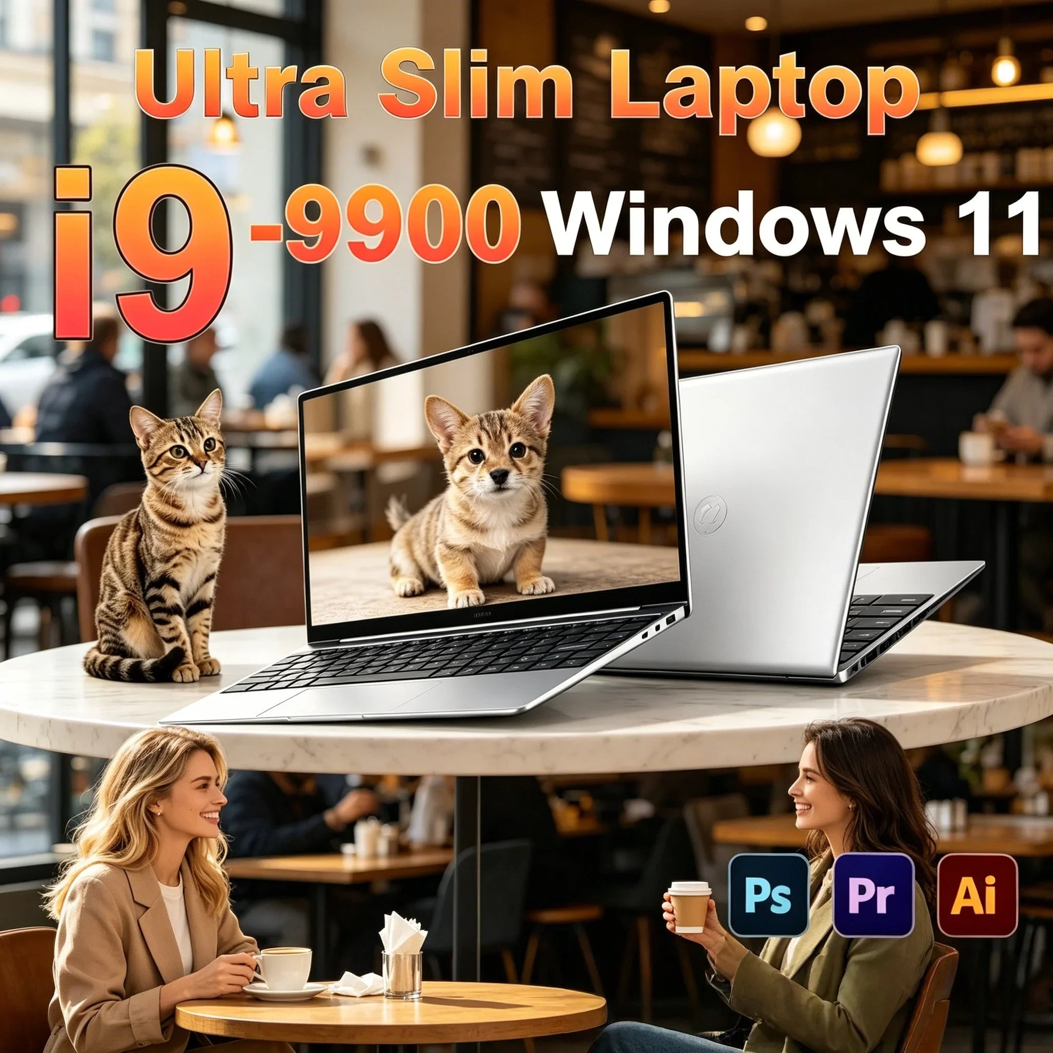 Premium 15.6inch Full HD Notebook Intel I9-9900 Powerful Performance Home Business Gaming Laptop