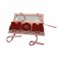 MOM Letter Gift Box Clear View Window Rectangular MOM Letter Display Box Elegant Design Flower Container for Moms, Weddings,