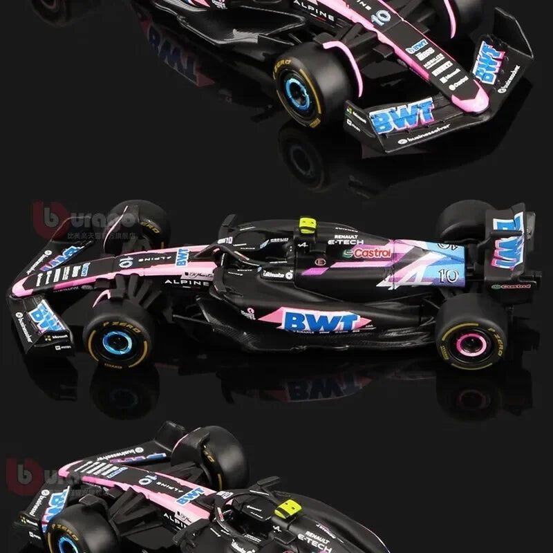 Bburago 1:43 BWT Alpine F1 Team A524 Alloy Diecast Model Car High Simulation Formula Racing Collectible Display Gift