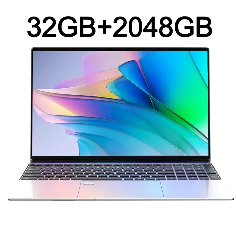 5000mAh Long Battery Lightweight 14.1 Laptop Intel 6500Y 32GB RAM High Capacity 2TB SSD Windows 11 Backlit Keyboard