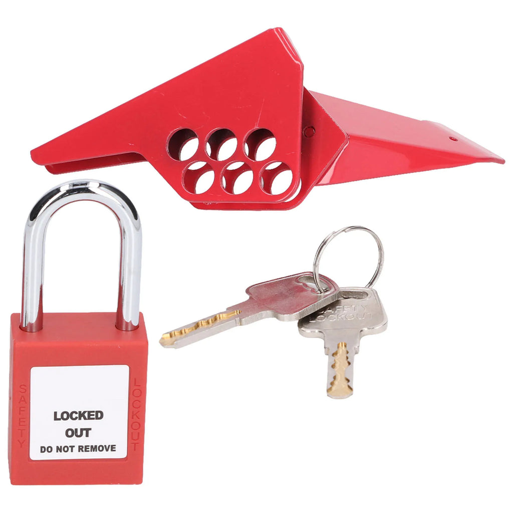 38mm Padlock Equipped Ball Valve Lock Standard Compact Design Industrial Pipeline Handle Lockout For Factory Safety Operation