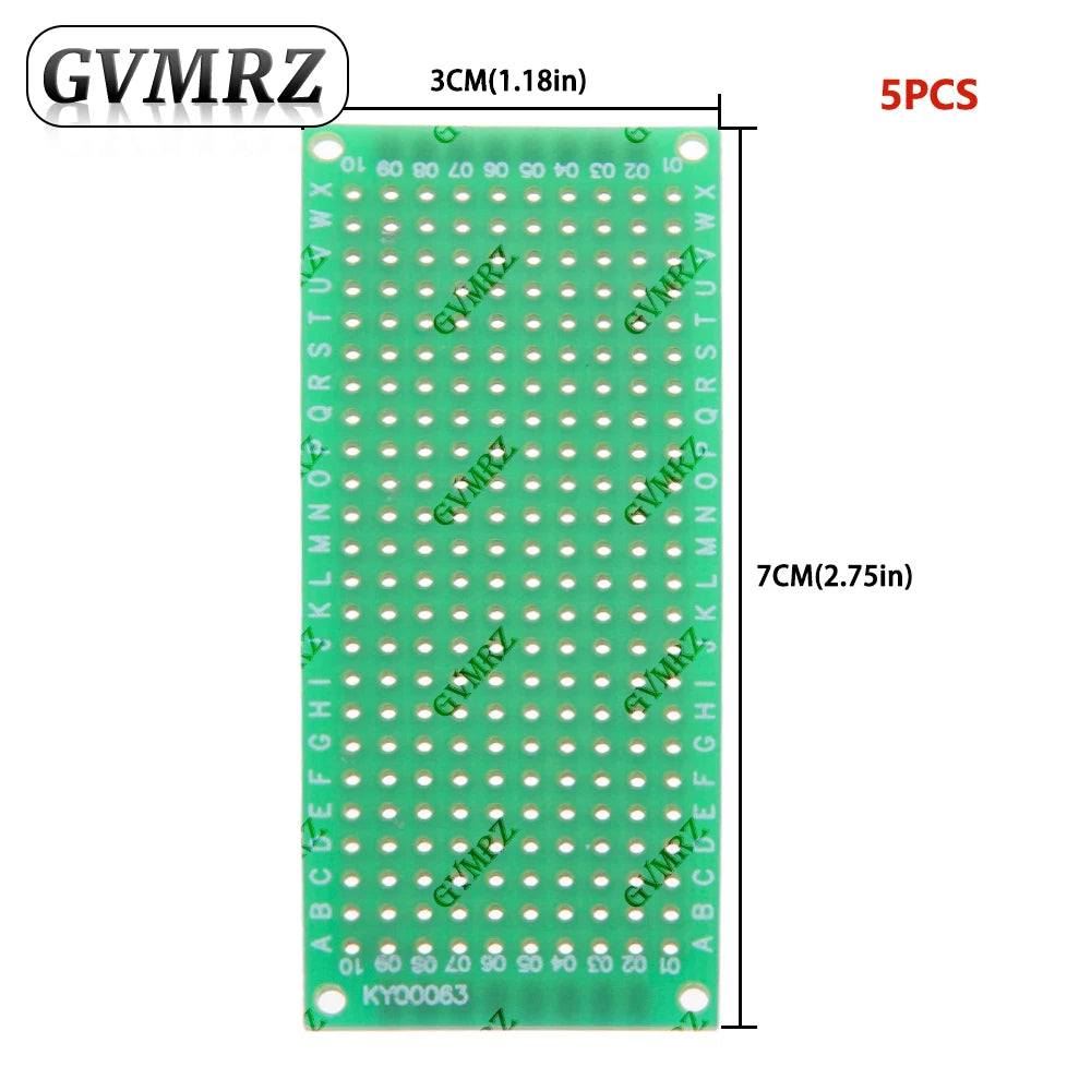 Single Sided Green PCB Prototype Board Universal Through Hole Perfboard for DIY Electronic Projects