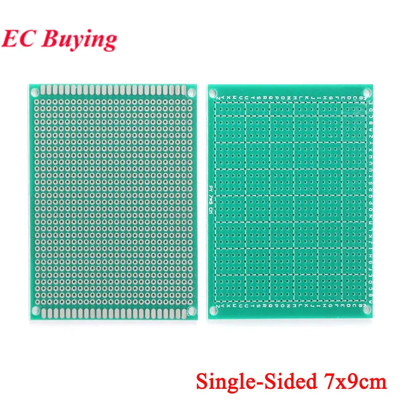 5pcs/1pc 7x9 7*9 Single Side Prototype PCB DIY Universal Printed Circuit Glass Fiber Universal Board Green Oil Epoxy Protoboard