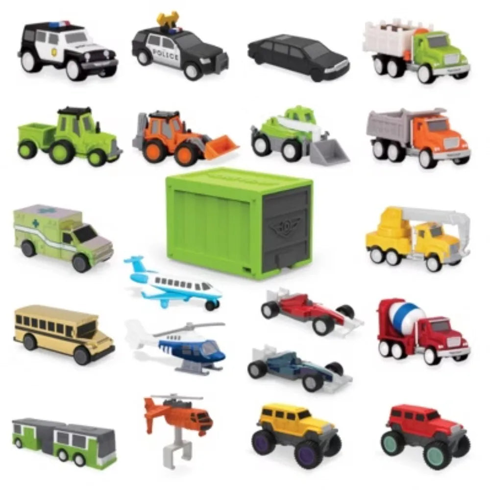 Battat Mini Toy Vehicle Playset - Pocket Series Blind: Educational Focus on Motor Skills, Plastic Car Set