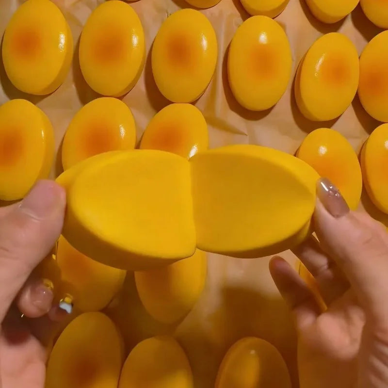 Kawaii Squishy Mini Cheese Cake Shaped Squeeze Toys Soft Simulation Food Fidget Toy Stress Relief Decompression Toy Party Gift