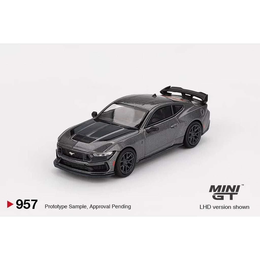 In Stock MINIGT 957 1:64 Ford Mustang Dark Horse 2024 Carbonized Gray Diecast Car Model Collection Toys
