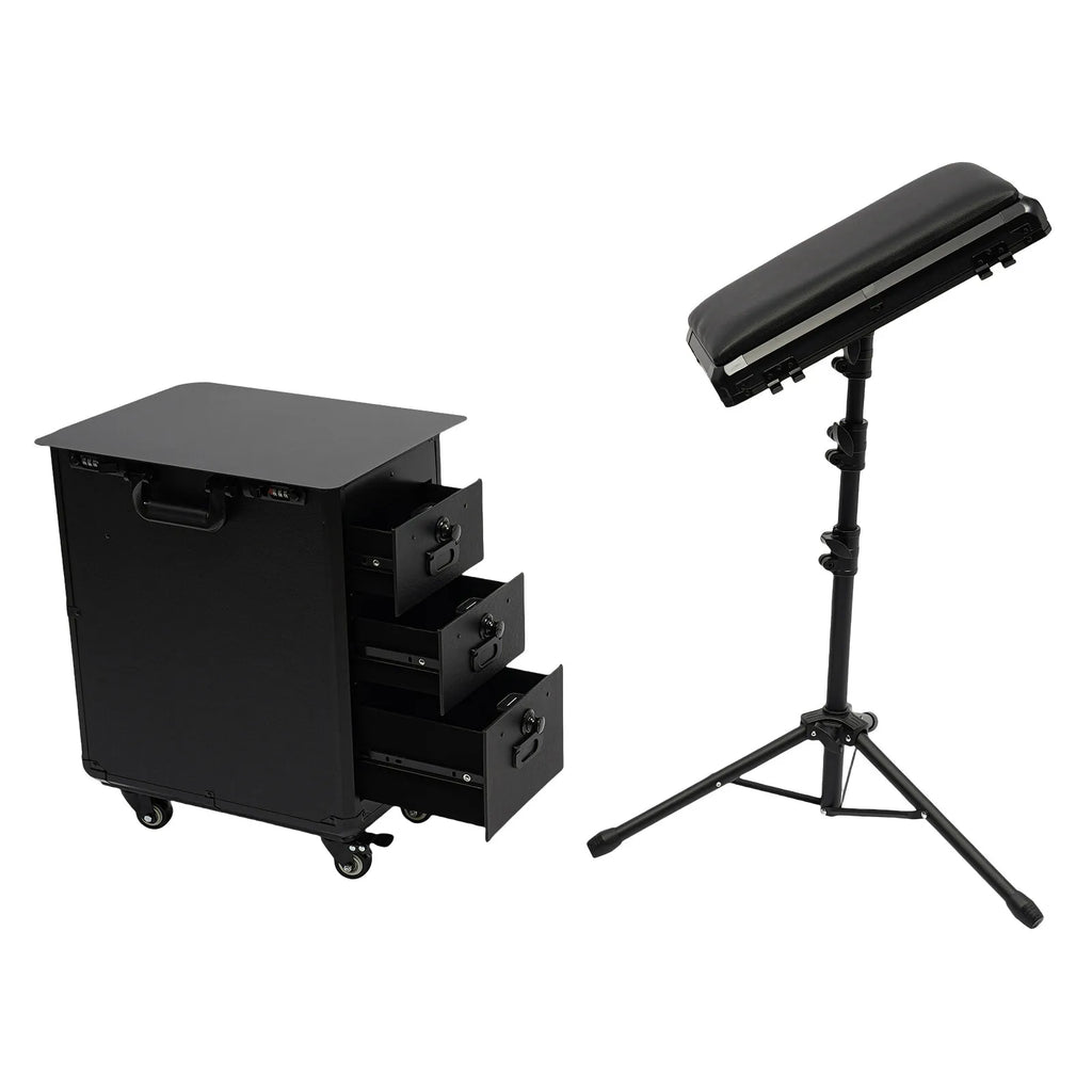 Rolling Makeup Case with Combination Lock Makeup Case 20kg Load with 4 Universal Wheels