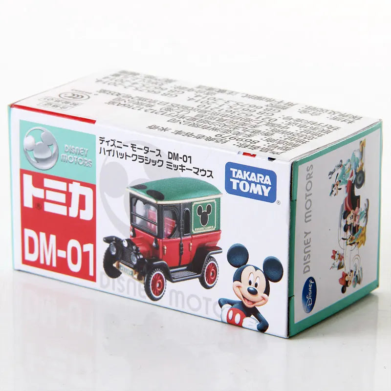 Original TAKARA TOMY Dream Tomica Disney DM-01 Mickey Mouse High Hat Classic Roadster 1/64 Diecast Alloy Model Car Collectible G