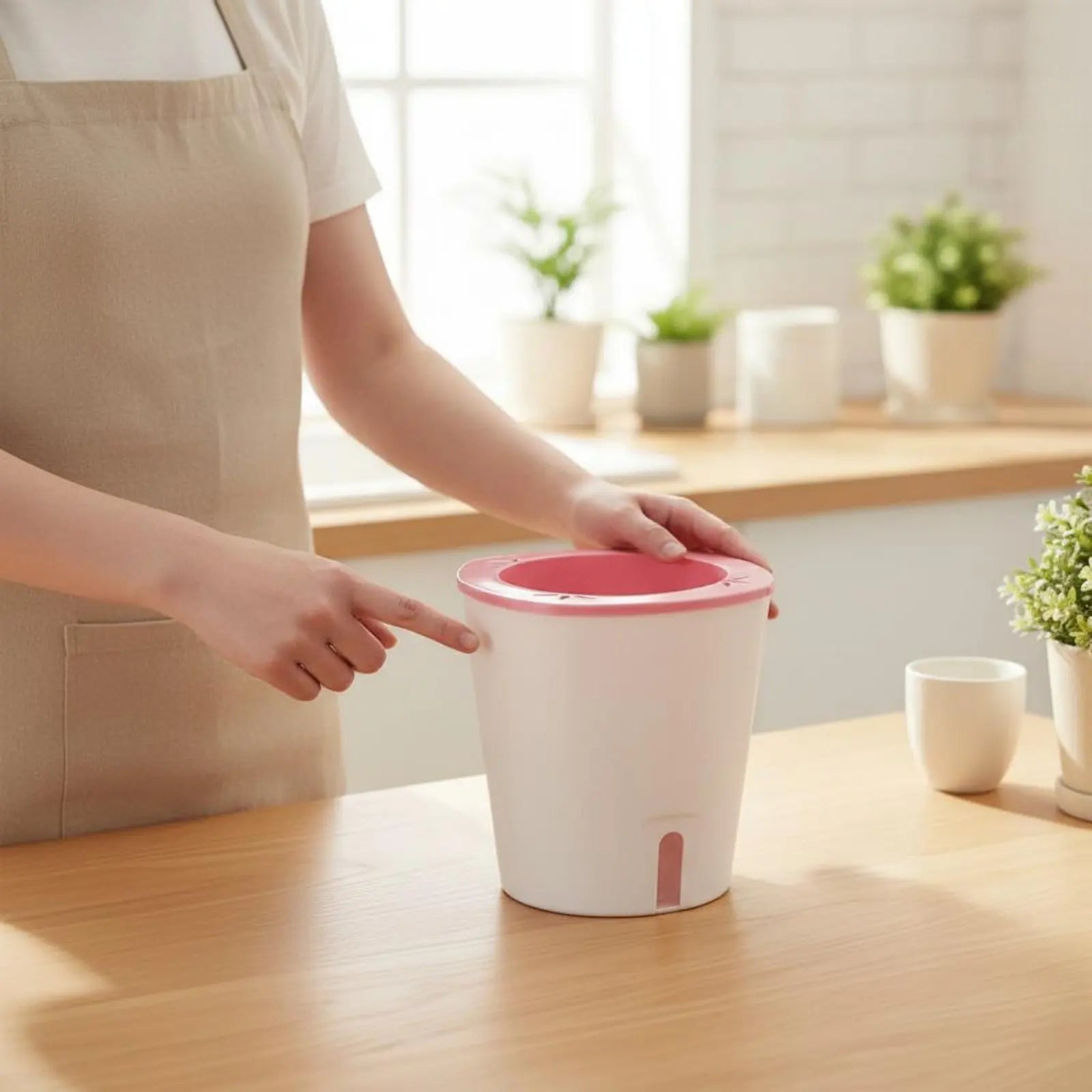 Self Watering Planter Large Size Self Watering Pot Water Reservoir Planter Hydroponic Garden Container Lightweight for Outdoor
