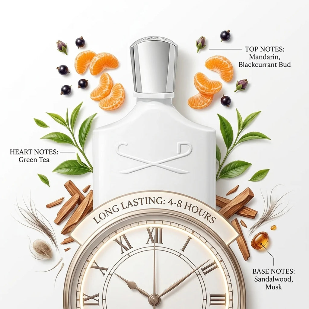 Silver Mountain Water Scent Luxury Perfume Men Women Unisex Creed Cologne Long Lasting Citrus Woody Fragrance Daily Office