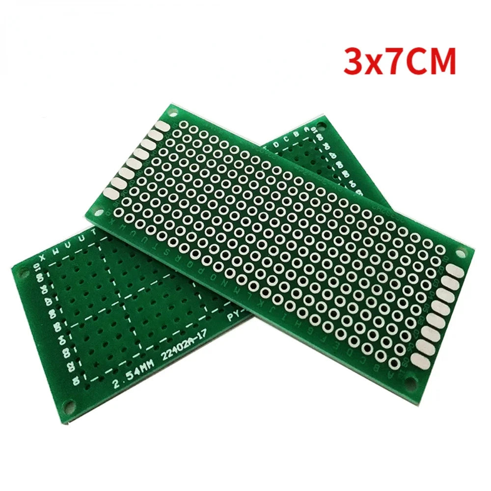 5PCS PCB Board Kit Single Sided PCB 2x8 3x7 4x6 5x7 6x8 10x10 10x15 10x22 12x18 15x20cm Breadboard Plate DIY Soldering Project