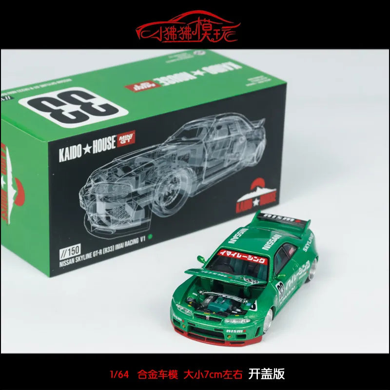 MINI GT 1:64 KAIDO 1:64 House BMW M3 E30 Works EF Car Model R33 R34 Alloy Car Model,  Adult Collectibles,Male Toys.