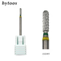 HYTOOS 1PCS Tungsten Carbide Burr Nail Drill Bit 3/32" Bits For Manicure Drill Accessories Milling Cutter Nail Art Tools