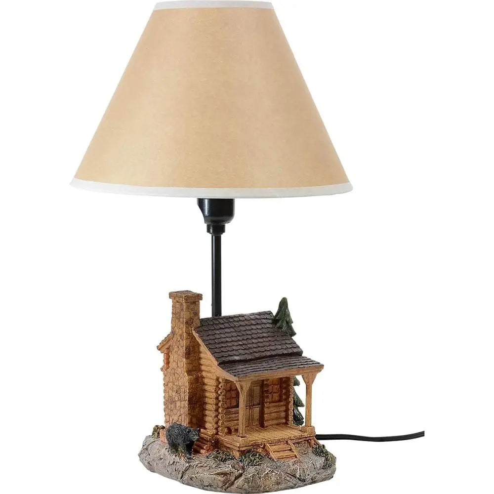 Rustic Vintage Cabin Lamp - Ideal for Living Room, Nightstand, Desk, 16.25 x 10