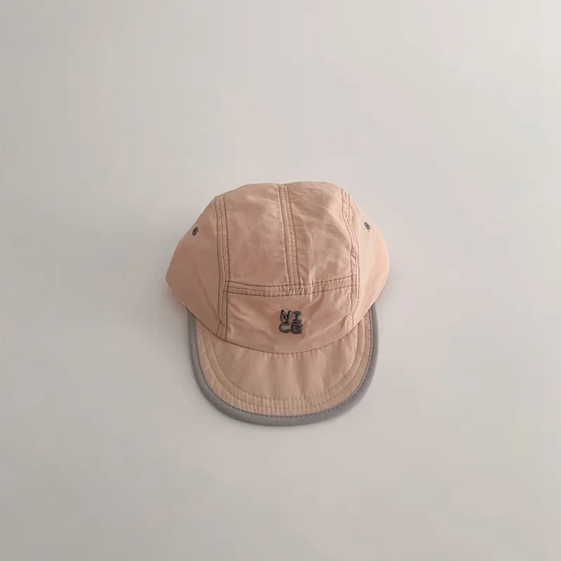 Summer Quick Dry Hat for Baby Letter Embroidery Baseball Cap Kids Boy Girl Adjustable Sunscreen Thin Sport Hats