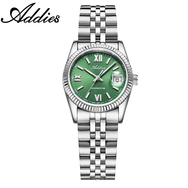 Addies High Quality Luxury Watch for Women Sapphire Glass 316L Stainless Steel BGW9 Luminous 50m Waterproof Ladies Quartz Watch