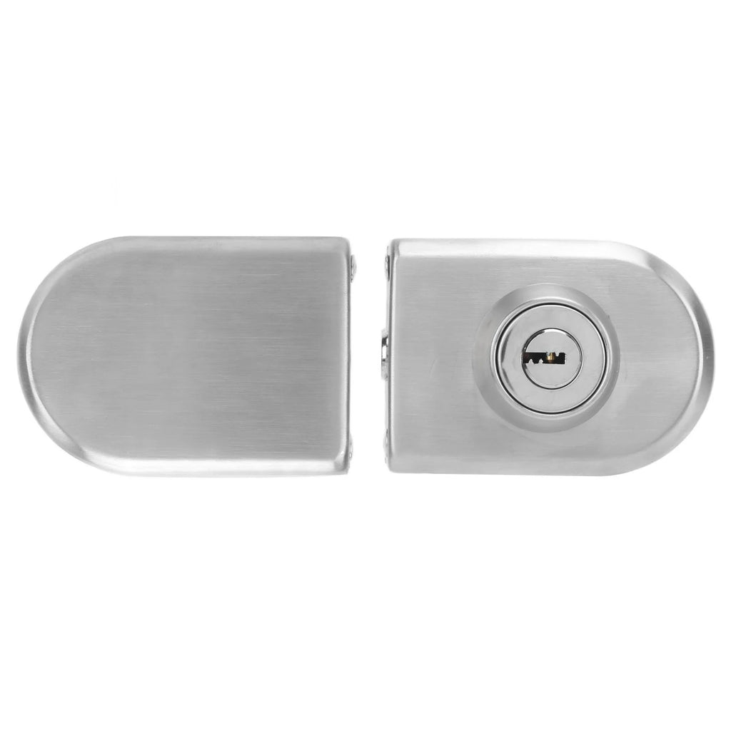 Stainless Steel Double Push Sliding Glass Door Access Control Lock With 3 Keys Anti Theft Security Door Lock