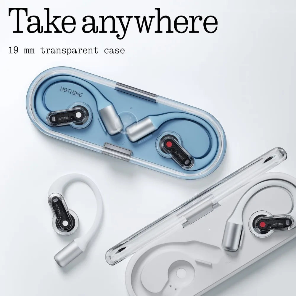 Lightweight Adjustable Earhook Headphones: Multi-Connection Bluetooth, AI Call Clarity, Water-Resistant, Fast Charge